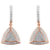 10K Rose Gold Over Sterling Silver Round Cut Diamond Fashion Dangle
Earrings .03ctw