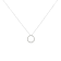 Sterling Silver 1/3ctw Round Diamond Open Circle Halo 18" Pendant
w\chain(I-J Color, I2-I3 Clarity)