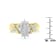 10K Two-Toned Round Baguette Diamond Cluster Ring (1/2 Cttw, I-J Color,
I2-I3 Clarity)