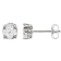 0.50ctw Round-Cut Diamond Sterling Silver Cluster Stud Earring