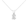 AGS Certified 14K White Gold 1/3ctw Diamond Oval 18" Pendant
w\chain(H-I Color, VS1-VS2 Clarity)