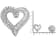 Sterling Silver 1.0ctw Diamond Open work Ribbon Heart Pendant 18"
Necklace (I-J Color, I3 Clarity)