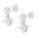 14K White Gold 1.0ctw Princess-Cut Double Diamond Drop Stud Earrings