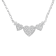 14K White Gold 1.0ctw Princess Cut Diamond Three Heart Necklace (H-I
Color, SI2-I1 Clarity)