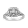 0.33ctw Miracle-Set Round Diamond Sterling Silver Ring