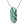 Sterling Silver Turquoise Enamel and 1/2 Cttw Diamond Block 18"
Pendant Necklace