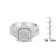 10K White Gold Diamond Cluster Ring (1 Cttw, H-I Color, I1-I2 Clarity) -
Size 7
