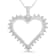 0.25ctw Diamond Open Heart Sterling Silver Necklace