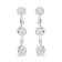 14K White Gold 2.00 Cttw Diamond Composite Cluster Floral Drop Earrings
(I-J Color, I1-I2 Clarity)