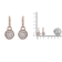 18K Rose Gold 1 1/2ctw Round Shaped Diamond Composite Drop and Dangle
Leverback Earrings