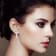 10K White Gold Diamond Hoop Earrings 3/4ctw