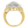 10KT Yellow Gold Round and Baguette Cut Diamond Ballerina Ring (1 cttw,
I-J Color, SI1-SI2 Clarity)