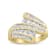 10K Yellow Gold 1ctw Round and Baguette Diamond Bypass Ring (H-I Color,
I1-I2 Clarity) - Ring Size 7
