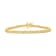 10K Yellow Gold Over Sterling Silver 1.0 Cttw Round-Cut Diamond Tennis Bracelet