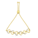 14K Yellow Gold Over Sterling Silver Diamond Accent Heart Link Bolo Bracelet