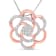 10K Rose Gold Over Sterling Silver Flower Pendant w\chain with 1/2ctw
Round Diamond (H-I, I1-I2)