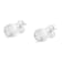 Sterling Silver 1/5ctw Round Near Colorless Diamond Miracle-Set Bezel
Barrel Style Stud Earrings