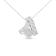 1.87ctw Princess and Baguette Diamond Mixed Geometry 14K White Gold Necklace