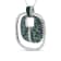 Sterling Silver Green Enamel with 1/2ctw Diamond, Sapphire, and
Tsavorite 18" Pendant w\chain