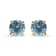 14K Yellow Gold 1.0 Cttw Treated Aqua Blue Diamond Classic Solitaire
Stud Earrings