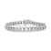 Rhodium Over Sterling Silver 1/2 Cttw Diamond Wave Style Tennis Bracelet