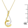 10K Two-Tone Gold Espira 1/10ctw Round Cut Diamond Swirl Pendant With
Chain(I-J, I2-I3)