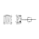 10K White Gold 3/4ctw Invisible Set Princess-Cut Diamond Composite
Square Stud Earrings