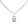Sterling Silver 1/4ctw Diamond Lock 18" Pendant with Paperclip
Chain (H-I Color, SI2-I1 Clarity)