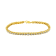 10K Yellow Gold Over Sterling Silver 1.0ctw Diamond Pear Shape Link Bracelet