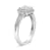 Sterling Silver 1/4ctw Princess-cut Diamond Composite Halo Ring(H-I
Color, SI1-SI2 Clarity)