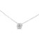 10K White Gold 1/4ct Bezel-Set Round Diamond Solitaire Floral Necklace
(I-J Color, SI2-I1 Clarity)
