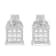 Sterling Silver Multi-stone Princess-cut Diamond Stud Earring 0.20ctw