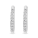 10K White Gold 1/5ctw Round-Cut Diamond Modern Hoop Earrings