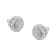 Sterling Silver .25ctw Baguette and Round Diamond Swirl Love Knot Stud Earrings