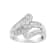 10K White Gold 1/2ctw Diamond Cluster Ring (H-I Clarity, I2-I3 Color)