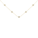 10K Two-tone Gold Over Sterling Silver Diamond Station Necklace (1/2
cttw, K-L Color, I2-I3 Clarity)