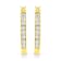 14k Yellow Gold Over Sterling Silver 1.0ctw Channel Set Brilliant Round
Cut Diamond Hoop Earrings