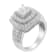 14K White Gold Round and Princess Diamond Ring (2 1/4ctw, H-I Color,
SI1-SI2 Clarity)
