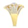 10K Yellow Gold Over Sterling Silver 1-1/8ctw Diamond Flower & Fern
Ring (I-J Color, I2-I3 Clarity)