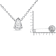 14K White Gold .50ctw AGS Certified Diamond Pear Necklace (H-I Color,
VS2-SI1 Clarity)