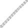 Sterling Silver 1/2 Cttw Diamond Double Swoosh Milgrain Style Tennis
Bracelet (I-J, I3) - 7.75"
