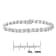 Sterling Silver .25ctw Miracle Set Diamond Sleek and Open "V"Bracelet
