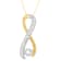 10K Two-Tone Gold 1/5ctw Diamond Radiant Ribbon Pendant w\chain (H-I, I1-I2)