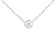 0.25ctw Diamond Bezel-Set Solitaire 10K White Gold Necklace