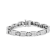 5.0 Cttw Diamond Invisible Set 14K White Gold Alternating Size D Shaped
Links Tennis Bracelet