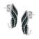 Sterling Silver .5ctw Treated Blue Diamond Dangling Stud Earrings