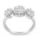 14K White Gold 1-1/4ctw Diamond Three Round Floral Cluster Ring (H-I
Color, SI2-I1 Clarity)