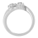 14K White Gold Round and Baguette Diamond Bypass Ring (1/2 cttw, H-I
Color, I1-I2 Clarity)