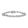 1.00ctw White Diamond Swirl Sterling Silver Tennis Bracelet