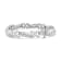 Sterling Silver 1 3/4 Cttw Diamond Wave and X Link Tennis Bracelet (I-J
Color, I3 Clarity) - 7"